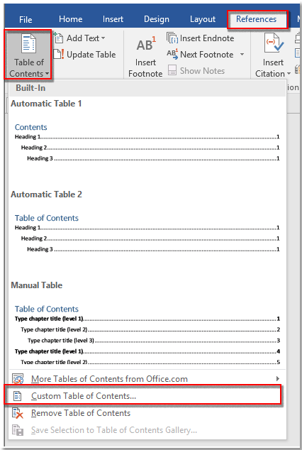 manually update page numbers in table of figures in word for mac